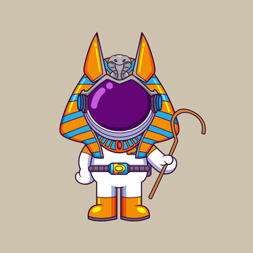 recommend clip art: Astronaut wearing egyptian pharaoh costume