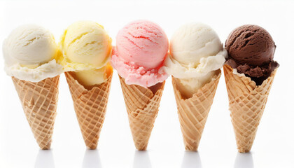 Confectionery Cascade: Mouthwatering Ice Cream Scoops in Formation