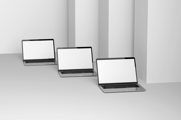 laptop mockup with blank screen