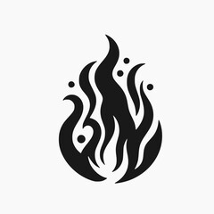 Fire flame logo vector illustration design template. Fire flame icon isolated on background