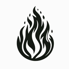 Fire flame logo vector illustration design template. Fire flame icon isolated on background