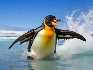 Fototapeta premium penguin in polar regions