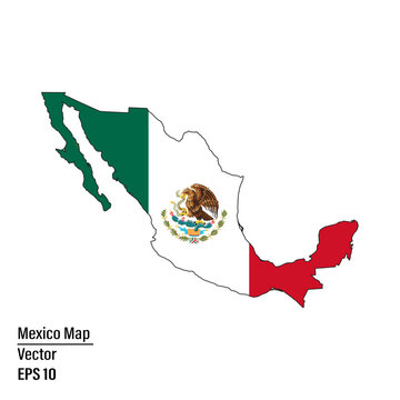 mexico map. illustration vector of Mexico map. Vector illustration eps 10.