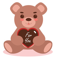 teddy bear toy with heart