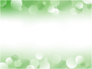 淡くて綺麗なシャボン玉風の水玉模様フレーム_グリーン