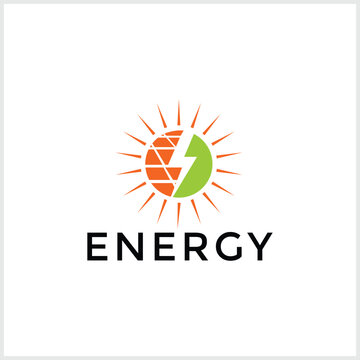 Energy logo design with modern abstract style Premium Vector