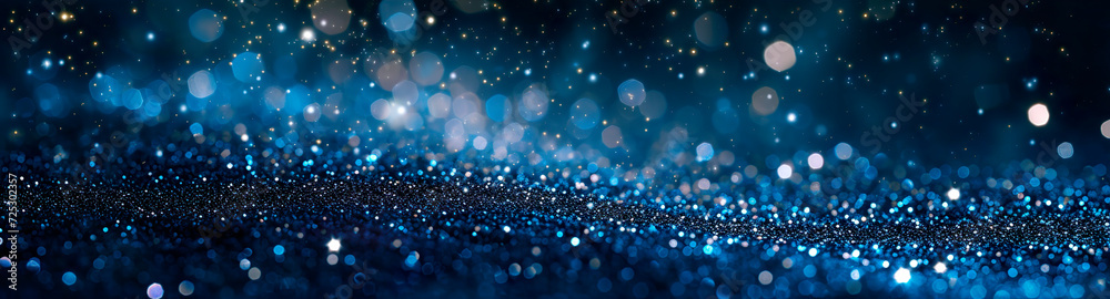 Wall mural festive glitter wavy abstract background of sparkling particles
