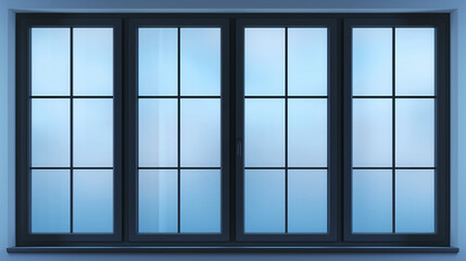 Modern window design with a minimalist approach.