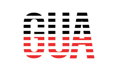 GUA three initial letter iconic line negative space minimal logo design vector template. monogram, abstract, wordmark, business, typography, minimalist, brand, company, flat, modern, unique, simple