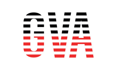 GVA three initial letter iconic line negative space minimal logo design vector template. monogram, abstract, wordmark, business, typography, minimalist, brand, company, flat, modern, unique, simple