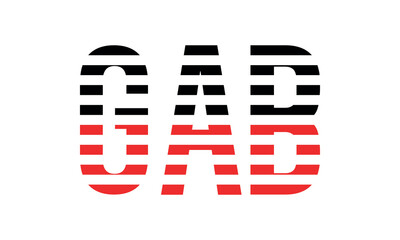 GAB three initial letter iconic line negative space minimal logo design vector template. monogram, abstract, wordmark, business, typography, minimalist, brand, company, flat, modern, unique, simple