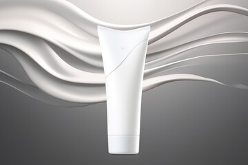 Mock up Cosmetic moisturizer essence skin care Cream product  with water splash for advertising.
