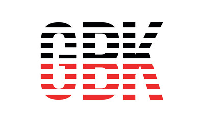 GBK three initial letter iconic line negative space minimal logo design vector template. monogram, abstract, wordmark, business, typography, minimalist, brand, company, flat, modern, unique, simple