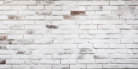 Fototapeta premium White wall made of bricks, Background.
