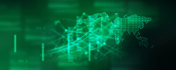 2d illustration world map abstract background
