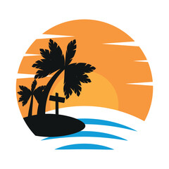 Sunset Beach Palm