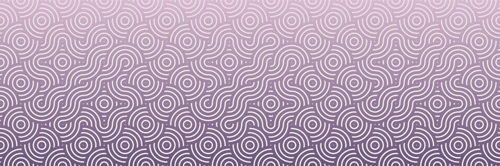 Fototapeta premium Futuristic Purple Illusion Mandala, Vibrant Asian Seamless Pattern for Retro Fabric and Backgrounds