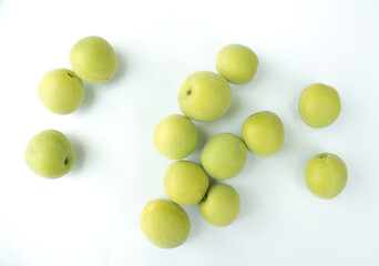 An image of Fruit of plum isolated white background.