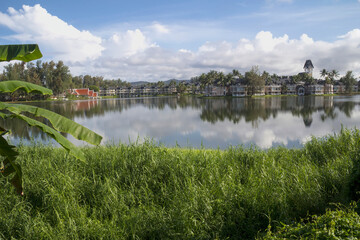 Lake view and hotel