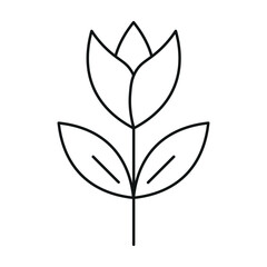 Easter Tulip Outline Icon