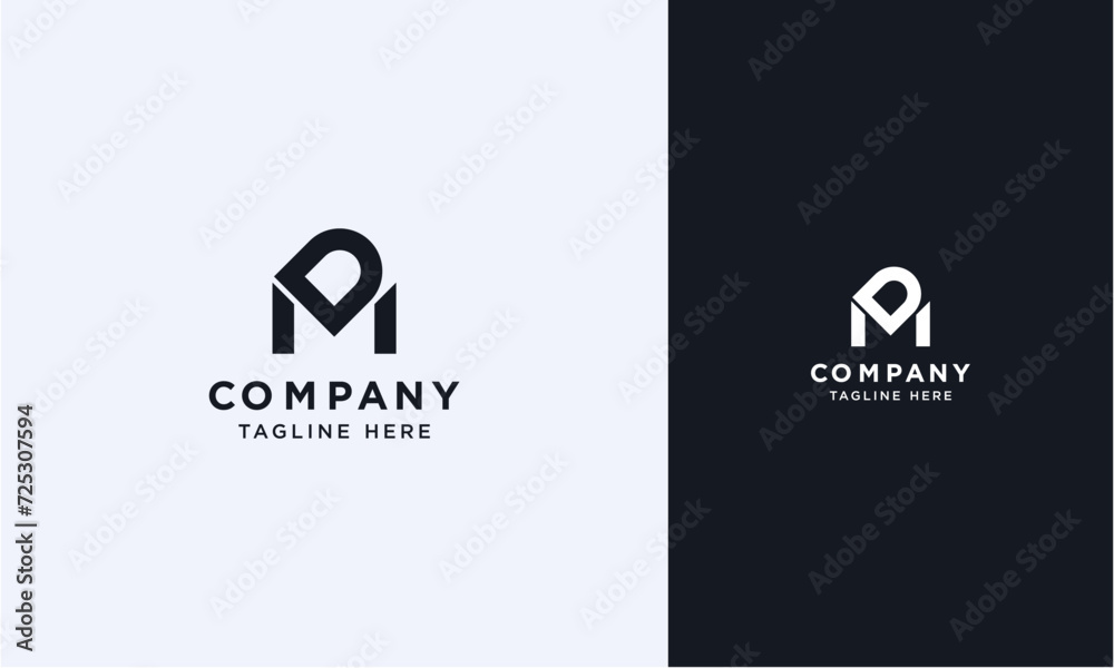 Fototapete MD or DM initial logo concept monogram,logo template designed to make your logo process easy and approachable. All colors and text can be modified