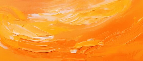 Vibrant orange texture captured in acrylic or oil paint, Ai Generated