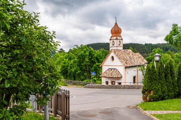 Saint Joseph church, Costalovara, Renon (Ritten) plateau, Bolzano province, South Tyrol, Trentino Alto Adige,northern Italy, Europe