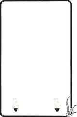 black and white frame for any text notebook