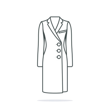 Women long caot vector illustration design.Winter design