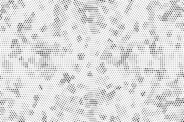 Halftone vector background. Monochrome halftone pattern. Abstract geometric dots background. Pop Art comic gradient black white texture. Design for presentation banner, poster, flyer, business card.