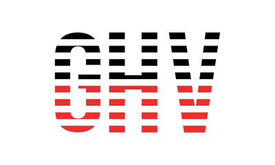 GHV three initial letter iconic line negative space minimal logo design vector template. monogram, abstract, wordmark, business, typography, minimalist, brand, company, flat, modern, unique, simple