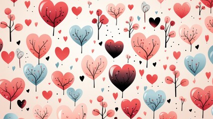 Fototapeta na wymiar Valentine's Day heart background