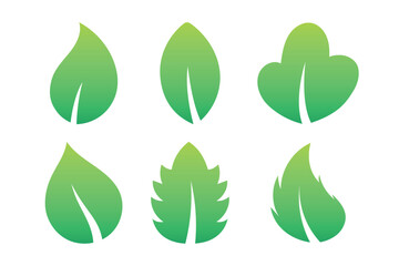 Simple leaf shapes gradient