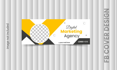 Unique and modern fb cover design template