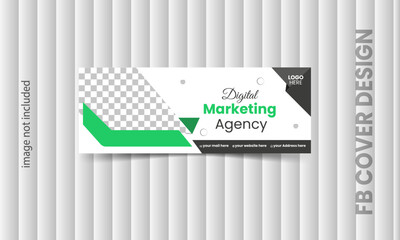 Modern and unique fb cover design template