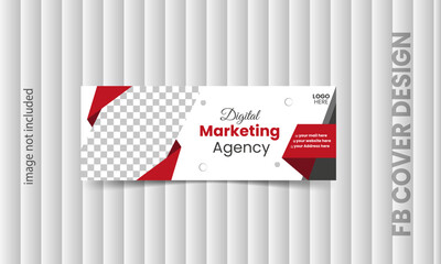 Attractive and simple fb cover design template