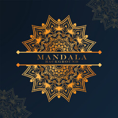 Seamless golden Mandala design template. Gold illustration decoration.