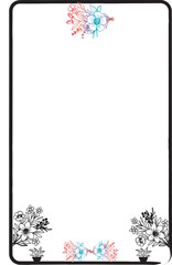 frame with golden flowers