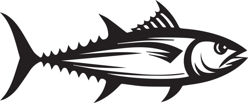 black tuna fish graphic clip art preview