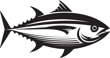 Obraz premium Fish Full Body Vector Silhouette