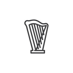 Irish Harp line icon