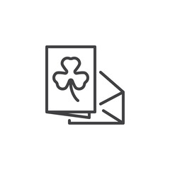 St. Patrick's Day Greeting line icon