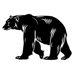 Fototapeta premium polarbear walking movement silhouette