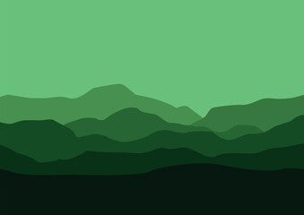 beautiful landscape mountains, vector illustration for background design.