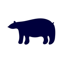 silhouette of a bear isolated on white background for design tasks
typography design vector illustration