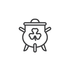 Celtic Cauldron line icon.