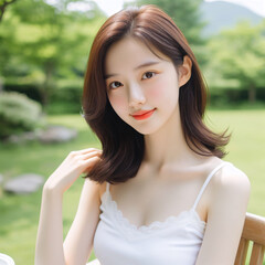 Beauty image of Asian woman(South Korea)	

