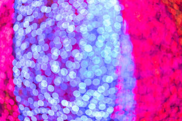 Abstract fractal pink blue elegant background texture with white rays of light. Christmas lights...
