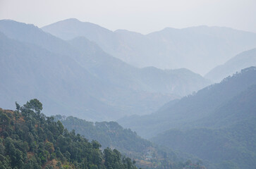 Beauty of Himalayan landscape, Uttarakhand, India, Asia. Background. Backdrop. Wallpaper.