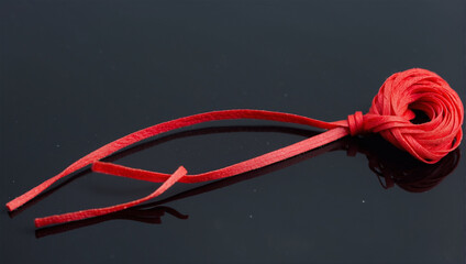 red and white ribbon thread martisor illustration 9 - obrazy, fototapety, plakaty